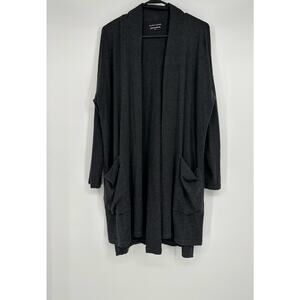 Eileen Fisher Cozy Stretch Tencel Jersey Cardigan Jacket in charcoal
